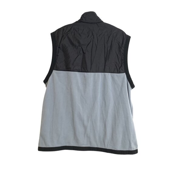 Nike Mens XL Fleece & Nylon Athletic Vest Black Gray Zip-Up Activewear NWT Y2K - Picture 2 of 8